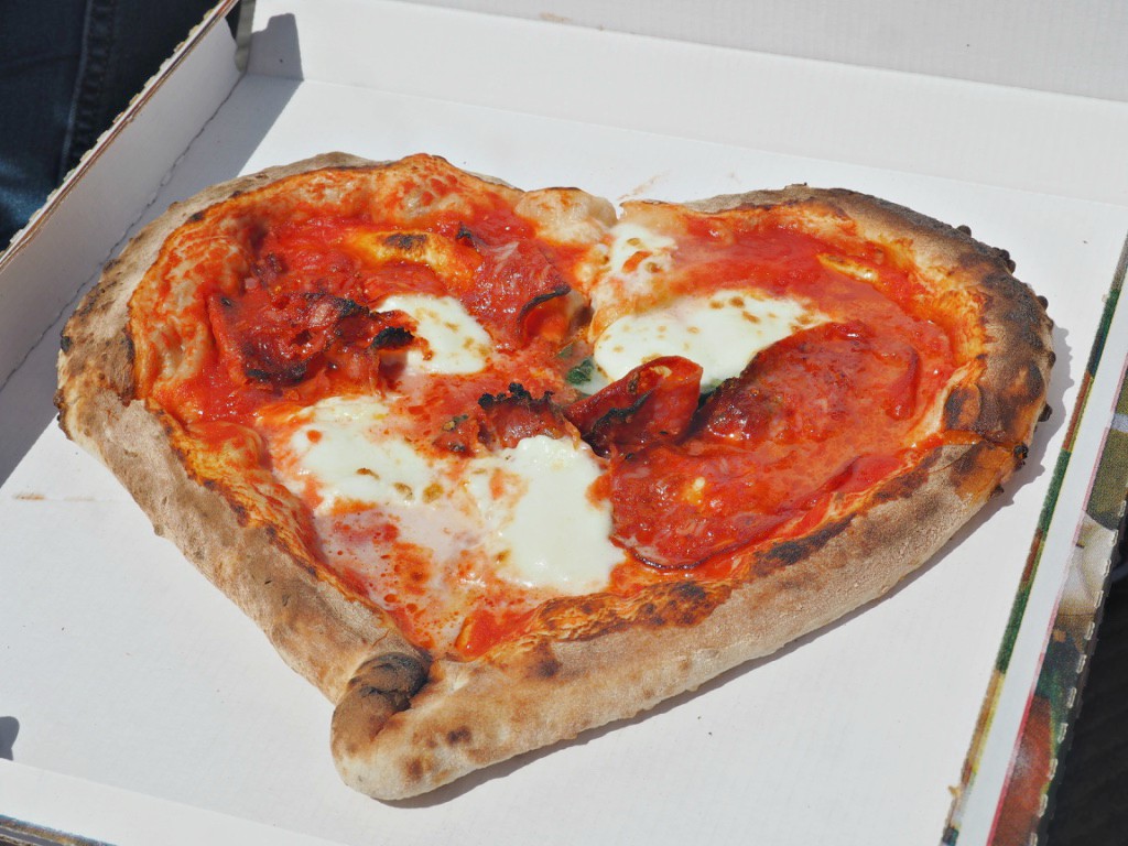 Gusta Pizza heart shaped pizza