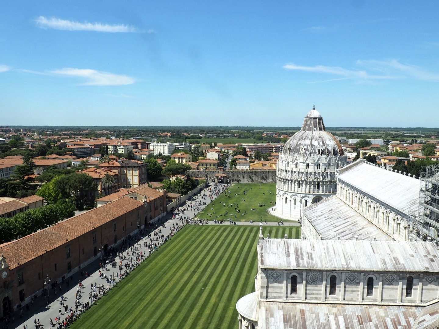 view from the tower of pisa