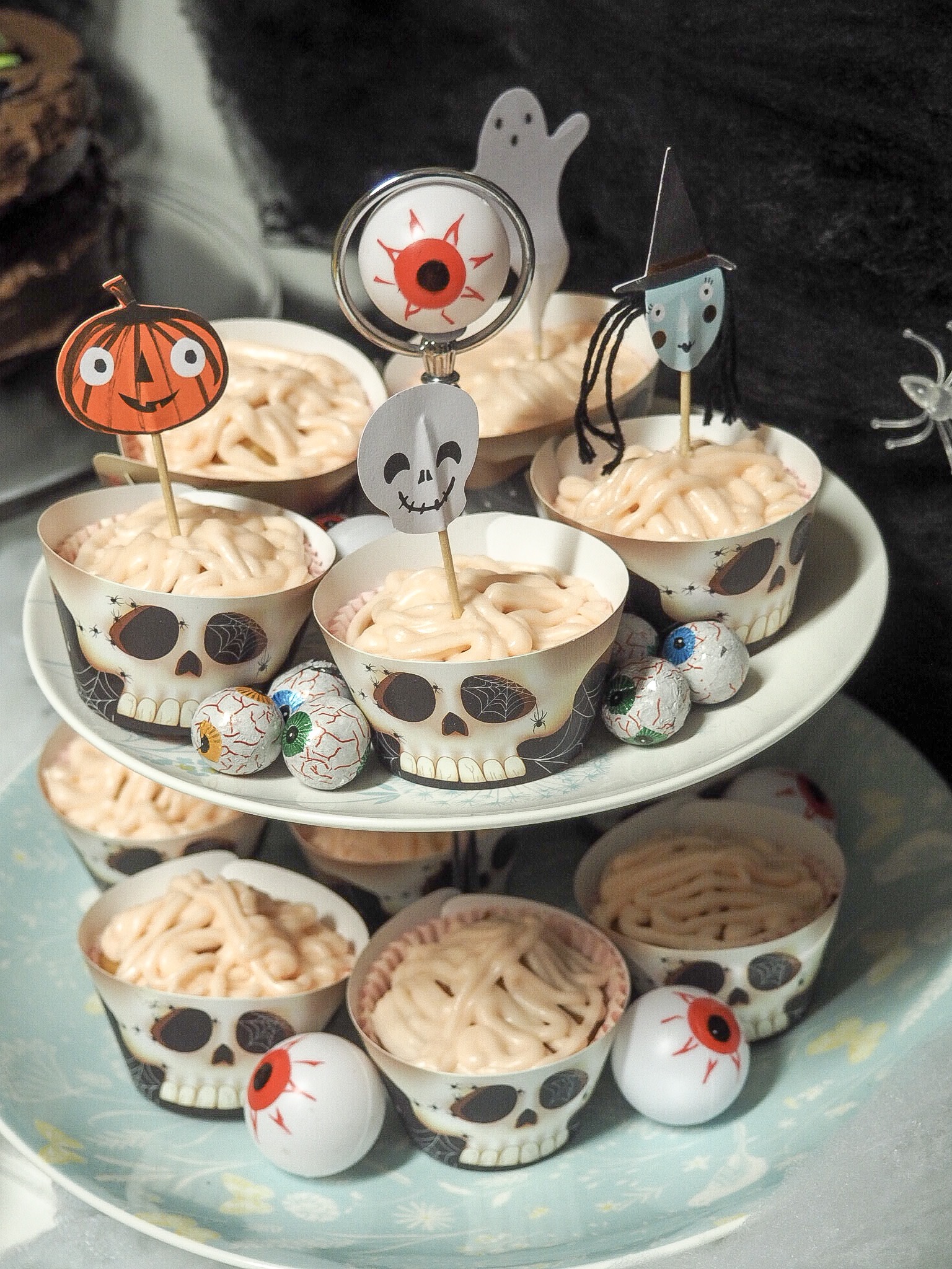 how to make brain cupcakes